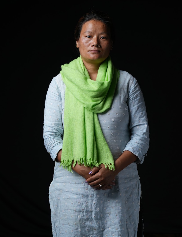 Ri Bong Plain Straight Twill Stole - Mulberry (Green)