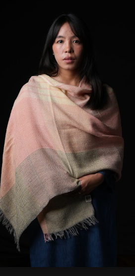 Ri Bong Small Diamond Stole - Eupatorium
