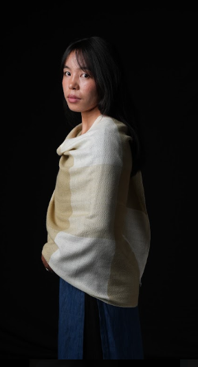 Ri Bong Double Twill Stole - Onion Skin