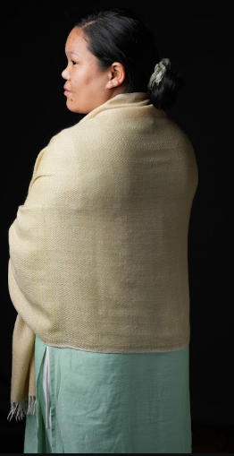 Ri Bong Large Diamond Stole - Marigold