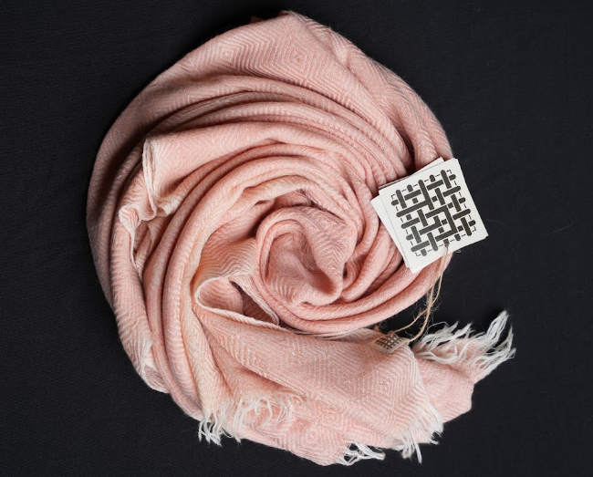 Ri Bong Large Diamond Stole - Madder