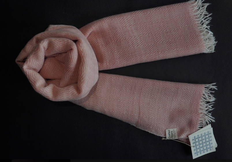 Ri Bong Fishnet Stripe Stole - Madder