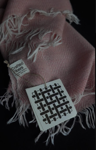 Ri Bong Fishnet Stripe Stole - Madder