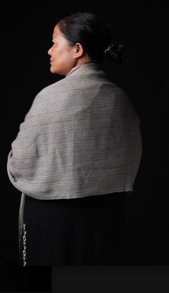 Ri Bong Fishnet Stole - Grey
