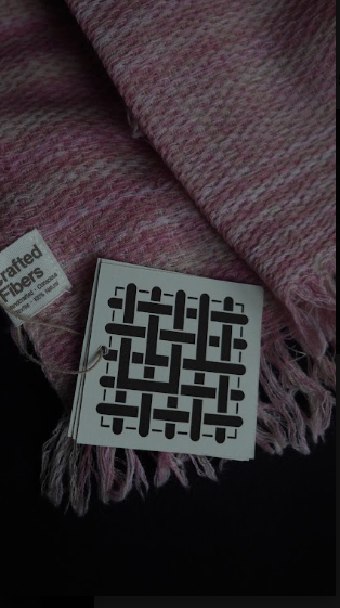 Ri Bong Fishnet Stole - Sappan Wood & Onion Skin
