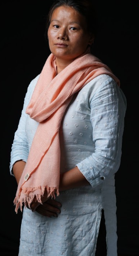 Ri Bong Plain Straight Twill Stole - Madder (Red)