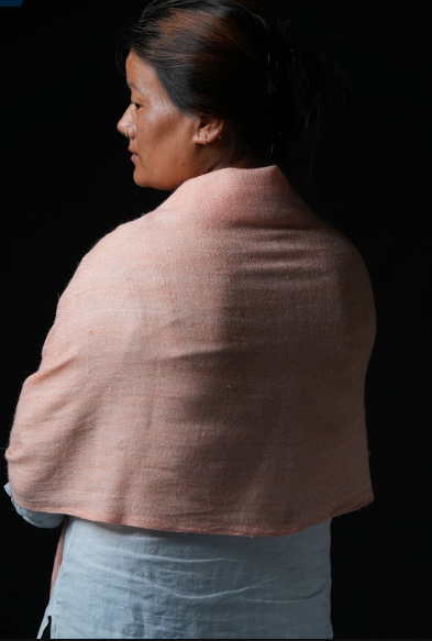Ri Bong Plain Straight Twill Stole - Madder (Red)