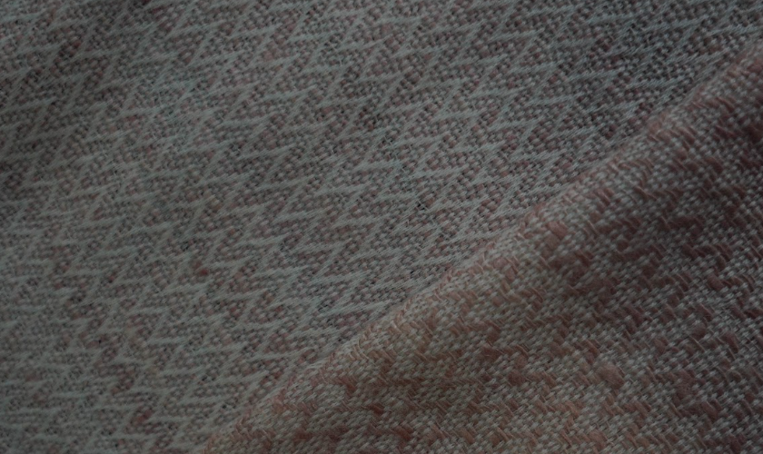 Dar Gos Chevron Plain Stole - Lac & Pomegranate (Red)