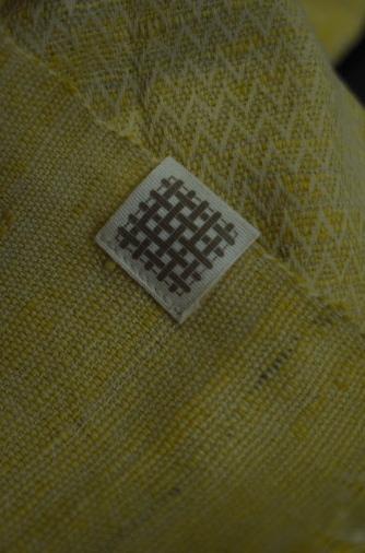 Dar Gos Chevron Plain Stole - Turmeric (Yellow)