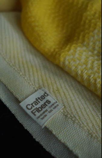 Ri Bong Checks Straight Twill Stole - Turmeric