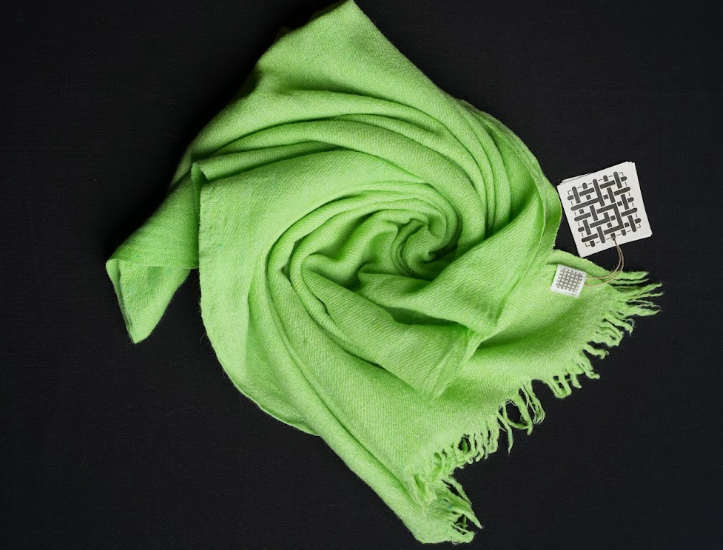 Ri Bong Plain Straight Twill Stole - Mulberry (Green)