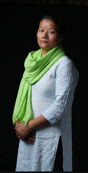 Ri Bong Plain Straight Twill Stole - Mulberry (Green)